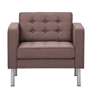 Fauteuil Chelsea geweven stof Geweven stof Milan: Grijs-Marron - Cilinder