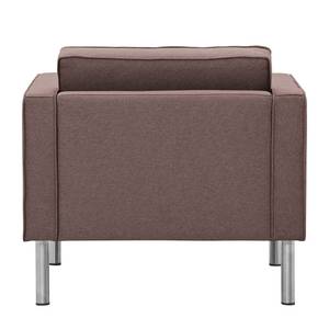 Fauteuil Chelsea geweven stof Geweven stof Milan: Grijs-Marron - Cilinder