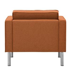 Fauteuil Chelsea geweven stof Geweven stof Milan: Roestbruin - Cilinder