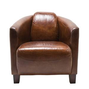 Fauteuil Cigar Lounge echt leer - bruin