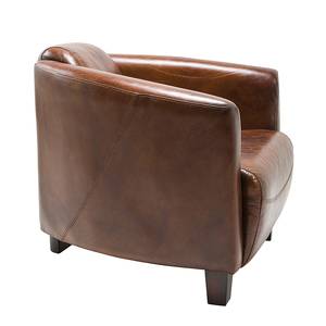 Fauteuil Cigar Lounge (cuir véritable) Marron