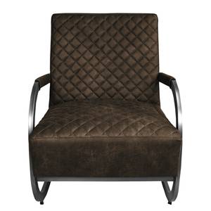 Fauteuil Cisco antieke leerlook - Bruingrijs