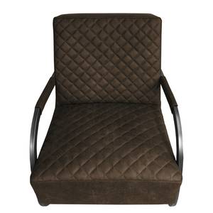 Fauteuil Cisco Aspect cuir vieilli - Gris marron