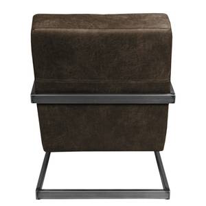 Fauteuil Cisco antieke leerlook - Bruingrijs