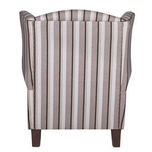 Fauteuil Colmar chocoladekleurige katoenen stof - Met hocker