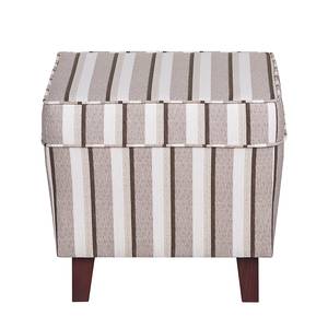 Fauteuil Colmar chocoladekleurige katoenen stof - Met hocker