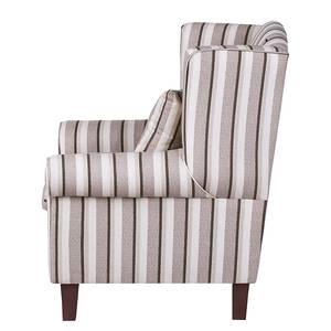 Fauteuil Colmar Tissu en coton - Chocolat - Sans repose-pieds