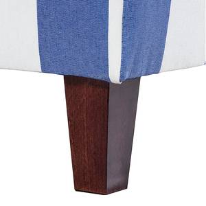 Sessel Colmar Webstoff Blau gestreift - Ohne Hocker