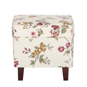 Fauteuil Red Rose Tissu - Fleurs - Crème - Avec repose-pieds