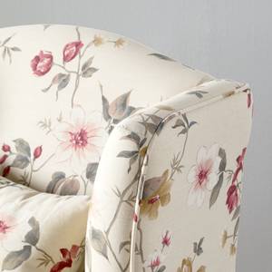 Fauteuil Red Rose Tissu - Fleurs - Crème - Sans repose-pieds