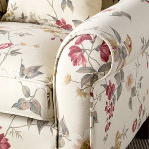 Sessel Colmar Webstoff - Floral - Creme - Mit Hocker