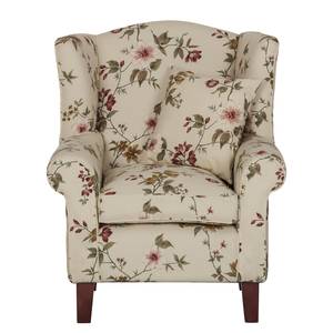 Fauteuil Red Rose geweven stof - bloemen - Beige - Zonder hocker