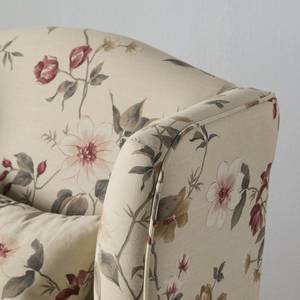 Fauteuil Red Rose geweven stof - bloemen - Beige - Zonder hocker