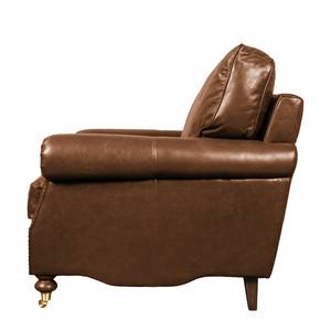 Fauteuil Corris echt leer - bruin