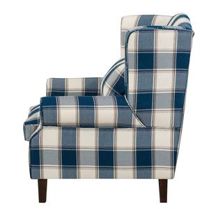 Oorfauteuil Colmar XL geweven stof - Briljant blauw/zwart