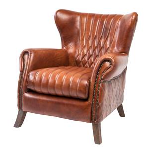 Fauteuil Country Side bruin echt leer