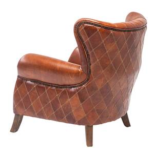 Fauteuil Country Side Cuir véritable Marron