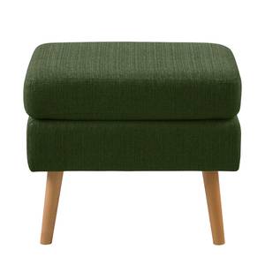 Fauteuil Croom geweven stof - antiekgroen - Hocker - Met hocker