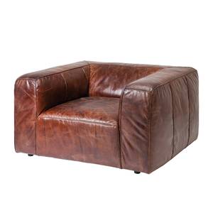 Fauteuil Cubetto Cuir véritable marron