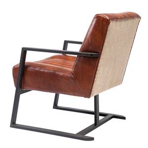 Fauteuil Denver Cuir véritable Marron