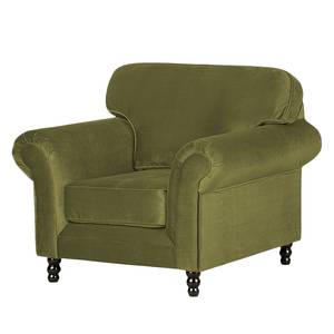 Fauteuil Dijon Velours vert olive