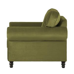 Fauteuil Dijon Velours vert olive