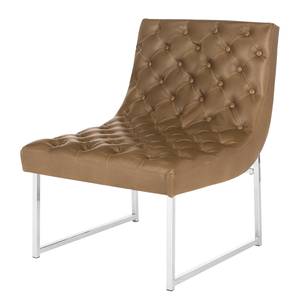 Fauteuil Dilly kunstleer - bruin