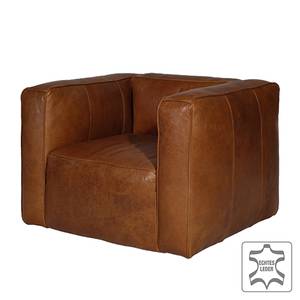 Fauteuil Frankton Cuir véritable marron clair