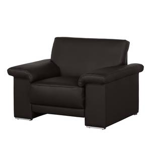 Fauteuil Emita Imitation cuir - Marron foncé