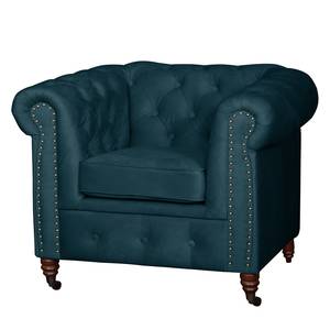 Fauteuil Esplanada Velours - Bleu foncé