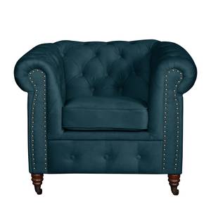 Fauteuil Esplanada fluweel - Donkerblauw