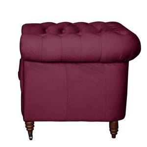 Fauteuil Esplanada Velours - Rouge Bordeaux