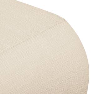 Sessel Eva II Webstoff Creme - Beige - Eiche - Mit Hocker