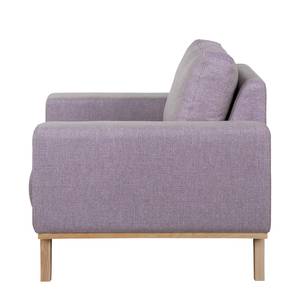 Sessel Eva III Webstoff Flieder - Beige - Eiche - Mit Hocker