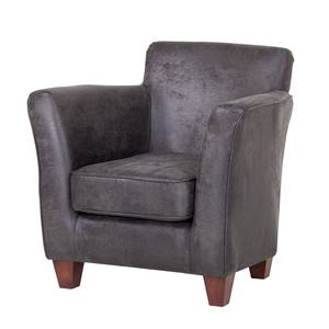 Fauteuil Even Microfibre marron foncé