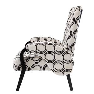 Fauteuil Fjord County Coton Noir / Blanc