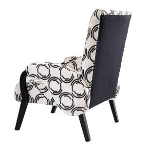 Fauteuil Fjord County Coton Noir / Blanc