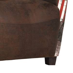 Fauteuil Flavien Tissu marron / coloré