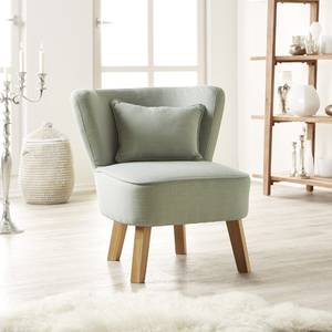 Fauteuil Freya I geweven stof mauve - Pastelgroen