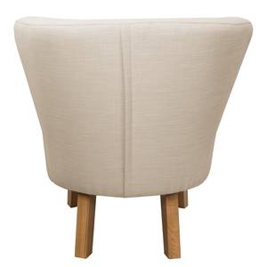 Fauteuil Freya II geweven stof beige - Cappuccinokleurig