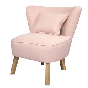 Fauteuil Freya II Tissu Beige - Couleur pastel abricot