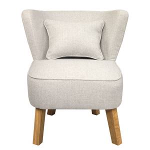 Fauteuil Freya III geweven stof beige - Lichtgrijs