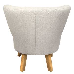 Fauteuil Freya III geweven stof beige - Lichtgrijs