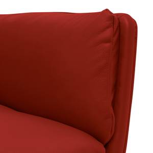 Fauteuil Garbo VIII Echt leer Neka: Rood - Chroomkleurig glanzend