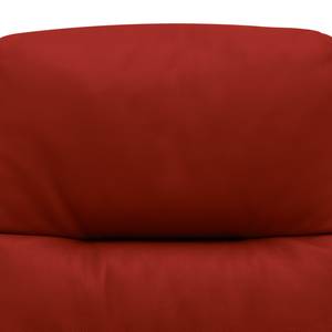 Fauteuil Garbo VIII Echt leer Neka: Rood - Chroomkleurig glanzend