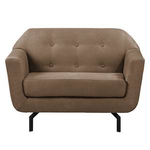 Fauteuil Giarra Aspect cuir vieilli - Gris congo