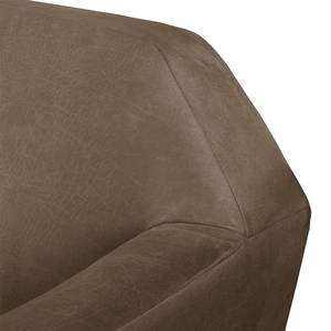 Fauteuil Giarra antieke leerlook - Nootmuskaat