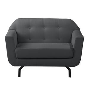 Fauteuil Giarra Tissu structuré - Anthracite clair