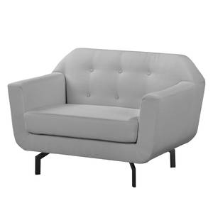 Fauteuil Giarra Tissu structuré - Gris clair