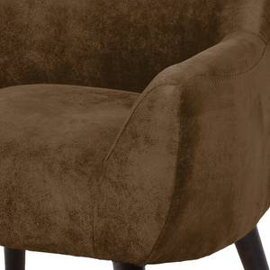 Fauteuil Glud antieke leerlook - Chocoladebruin